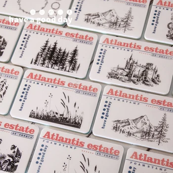 Серия Atlantis Estate Декоративный штамп Губчатые резиновые штампы для канцелярских принадлежностей для скрапбукинга DIY craft standard seal