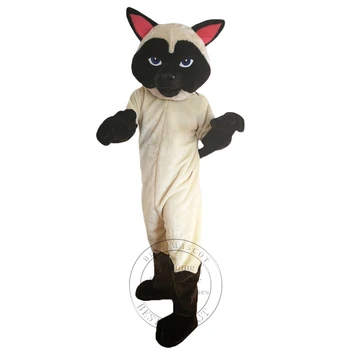 Супер Милый костюм талисмана Сиамской Кошки, косплей, костюмы из аниме и мультфильмов, Рекламная одежда