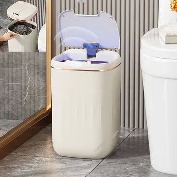 Модное мусорное ведро с автоматической упаковкой, умный датчик освещения мусорного бака, Роскошная ванная комната, кухня, гостиная, умный мусорный бак большой емкости