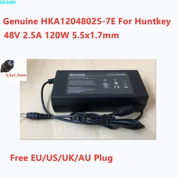 Подлинный HKA12048025-7E 48V 2.5A 120W 5.5x1.7mm Адаптер Переменного Тока Для видеомагнитофона Huntkey Hikvision POE Источник Питания Зарядное Устройство