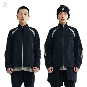 Nosucism IINTRMISSIONN 21aw Воротник стойка куртка двух длин с множеством карманов технологичная эстетичная японская уличная одежда темная одежда