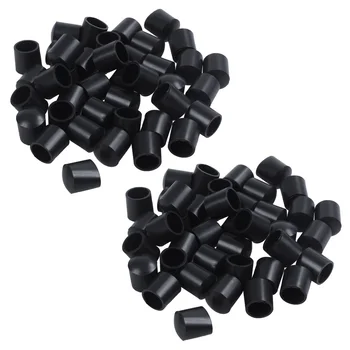 Резиновые колпачки из 80 частей с черными резиновыми наконечниками круглой формы 10 мм.