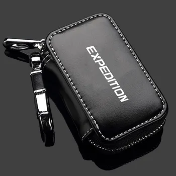 Модная кожаная сумка для ключей, универсальный чехол для ключей, автомобильный брелок для ключей, кошелек для Ford Expedition EcoSport 2013-2017 2020 2021