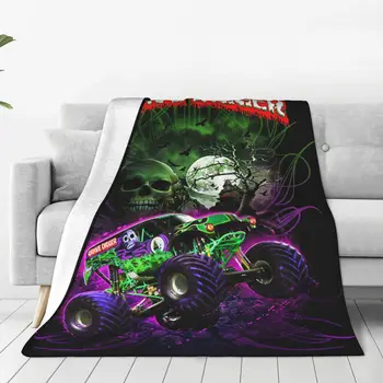 Одеяло для захватывающих игр Monster Jam, Бархатное Летнее портативное легкое тонкое покрывало для кровати, покрывала для постельного белья на открытом воздухе