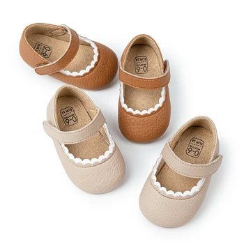 Обувь для маленьких девочек KIDSUN, разноцветная обувь принцессы для малышей, нескользящая обувь для кроватки на мягкой подошве, первые ходунки 0-18 м