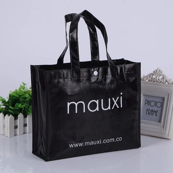 сумки для покупок с логотипом, изготовленные на заказ Модой 500pcs, Нетканые с Металлическим Ламинированием для хранения