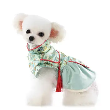 Популярный костюм для домашних животных с утолщенной бахромой, куртка для собак, сохраняющая тепло в винтажном стиле