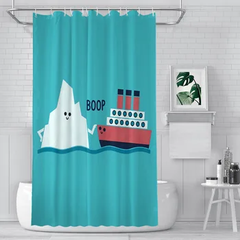 Занавески для душа Boop из водонепроницаемой ткани, забавный декор для ванной комнаты с крючками, Аксессуары для дома