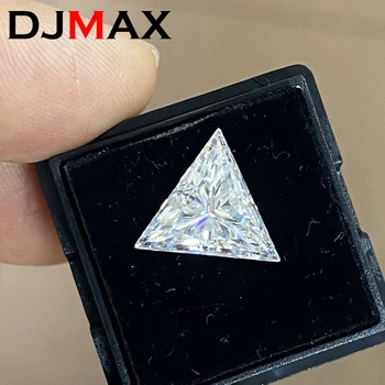 DJMAX 3-11 мм Редкий Муассанит треугольной Огранки, Россыпные Камни, Настоящий D-образный Жирный Треугольник, Триллионная Форма, Сертифицированные Бриллианты из Муассанита