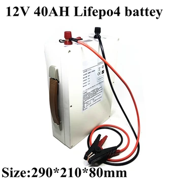 12v 40ah Lifepo4 12V 1000A 1200A Высокий Ток Разряда для Лодочного Автомобильного Аккумулятора Резервного Автомобильного Jump Starte + 5A Зарядное Устройство