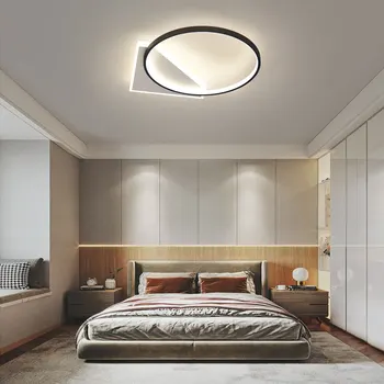 Современная простота, светодиодные люстры, лампы для гостиной, спальни, кабинета, белого и черного цветов, светильники для украшения поверхностей