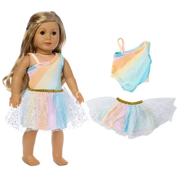 2023 Новая Радужная Юбка Подходит для Кукольной одежды American Girl 18-дюймовая Кукла Рождественский Подарок Для Девочки Продажа Только Одежды
