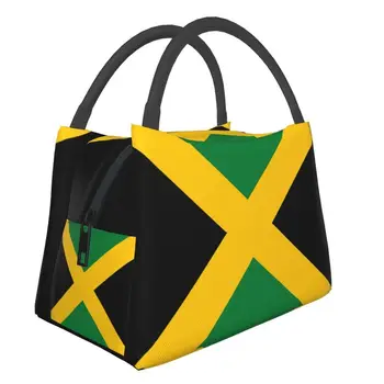Термоизолированная сумка для ланча с флагом Ямайки, женская патриотическая сумка для ланча, Многоразовая сумка для ланча в офисе, коробка для еды на открытом воздухе