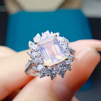 Винтажное лавандово-фиолетовое Аметистовое Обручальное кольцо с камнем 925 Пробы, Серебряное Обручальное кольцо Promise для женщин