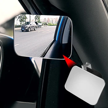 Вспомогательное зеркало для слепой зоны автомобиля Внутреннее HD Выпуклое зеркало заднего вида с регулируемым углом наклона 360 градусов Парковочные зеркала без оправы