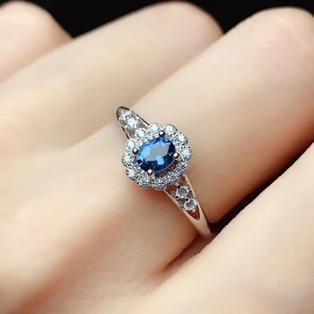 Ювелирные изделия CoLife 100% Натуральное кольцо с голубым топазом для ежедневного ношения, Серебряное кольцо с топазом 4 * 5 мм, ювелирные изделия с топазом из серебра 925 пробы