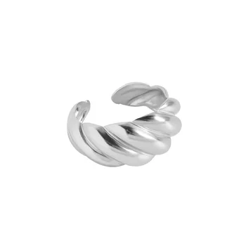 Нишевый дизайн с универсальным кольцом с открытым концом из яркой саржи из серебра 925 пробы