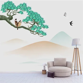 wellyu Индивидуальные крупномасштабные фрески экологические обои Новый китайский стиль абстрактный пейзаж тушью фоновые обои