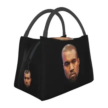 Изготовленная на заказ сумка для ланча с забавным мемом Kanye West для мужчин и женщин, теплый кулер, изолированный ланч-бокс для работы, пикника или путешествий