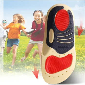 Бренд Comfort Детские Ортопедические Стельки для поддержки свода стопы, Удобная Спортивная прокладка для кроссовок, прокладки для ухода за ногами из соевого волокна