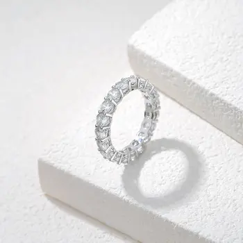 Новые роскошные элегантные ювелирные изделия, кольца с белым цирконием для женщин, обручальное кольцо для вечеринки