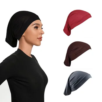 Хиджаб с подкладкой, Хиджаб для женщин, Тюрбан, мусульманская мода, Шарф, шапочка, Капот, исламская одежда, Трубка, повязка на голову для женщин