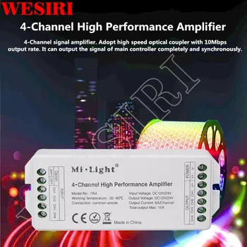 Mi Light PA4 4-Канальный Высокопроизводительный Усилитель DC12V-24V RGB RGBW LED Контроллер Усилителя Для светодиодных Лент RGB RGBW