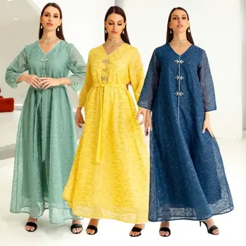 Марокканский халат, Этнические Свободные Кафтаны, Исламское мусульманское платье Рамадан Абайя, Ramadan Vestidos, одежда Ближнего Востока.