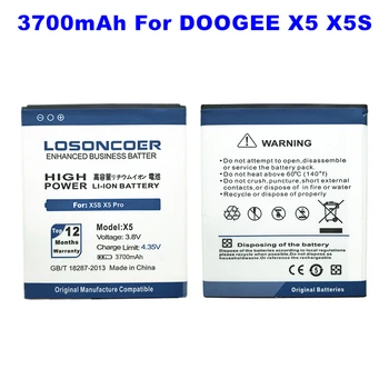 LOSONCOER 3700 мАч мобильный телефон для DOOGEE X5 Аккумулятор X5 Pro/DOOGEE X5S аккумулятор