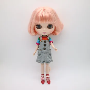 Обнаженные куклы blyth с розовыми волосами factory doll short 20189