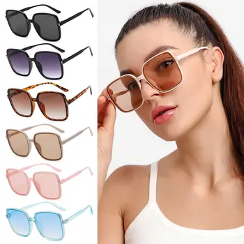 Роскошные винтажные очки для водителя UV400, солнцезащитные очки большого размера, очки для леди, квадратные солнцезащитные очки в большой оправе