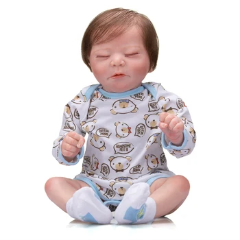 NPK 19-дюймовая кукла Bebe Reborn Популярная кукла Chase для новорожденных Реалистичный Мягкий На Ощупь Спящий ребенок