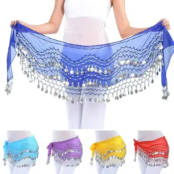 Юбка для танцовщицы, женский сексуальный шарф для танца живота, пояс для обертывания юбки для танцовщицы, костюмы для шоу, блестящие блестки, кисточки для Таиланда/Индии/арабских стран