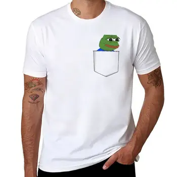 Футболка Happy Pocket Pepe, корейская модная великолепная футболка, мужские графические футболки с аниме