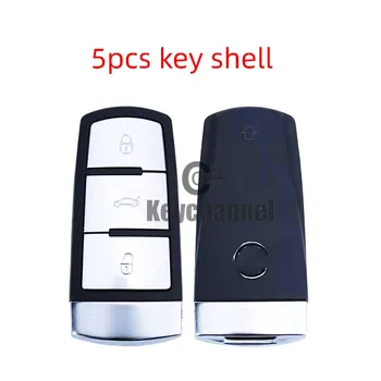 5шт Smart Remote Shell Keyless Fob Case ID48/46 Чехол для Дистанционного Управления CC Magotan Замена Корпуса Ключа С Лезвием Ключа HU66