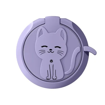 Подставка с кольцом для мобильного телефона с милым котом, вращающаяся на 360 градусов, прозрачная подставка для пальцев, совместимая с iPhone или чехлом для телефона