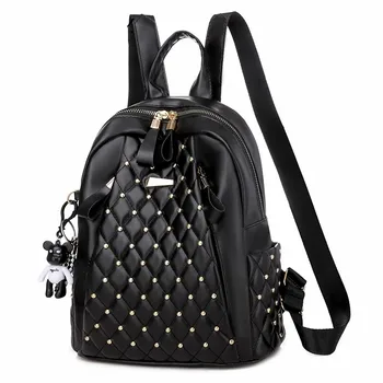 Винтажный Женский рюкзак из высококачественной кожи, Женский Дорожный рюкзак, сумки через плечо, Школьные сумки
