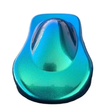 Объемный сине-зеленый пигмент из слюды-хамелеона, меняющий цвет, Жемчужный пигмент для эпоксидной смолы / слизи / акварели / автомобильной краски3