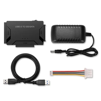 1 Шт USB3.0 USB 3.0 Для Передачи данных На SATA IDE Комбинированный Внешний конвертер Универсальный адаптер (EU Plug)