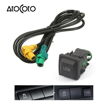 Автомобильный USB-Кабель-Адаптер с Переключателем для VW RCD300 + RCD510 RNS315 Golf Jetta MK6 Polo Touran Tiguan Scirocco