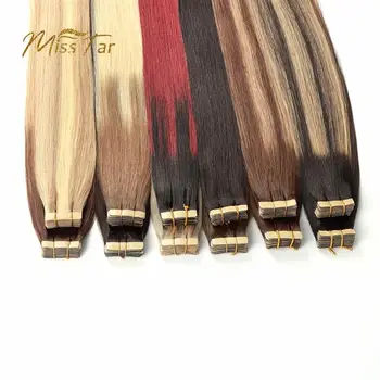 Человеческая лента для наращивания волос Remy Невидимое наращивание волос Прямой Бесшовный клей для утка кожи Клей для салона высокого качества 50 г