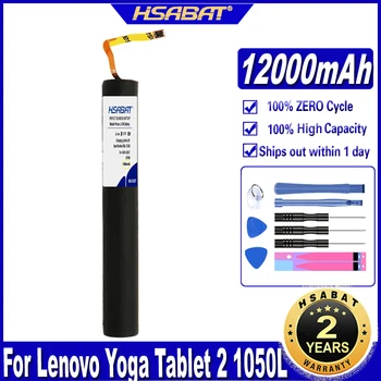 Аккумулятор HSABAT 12000 мАч для Lenovo Yoga Tablet 2 1050L 1050F 2-1050F 2-1051F 2-1050L 2-1050LC 2-1051L Yt2-1050 L14C3K31 L14D3K31