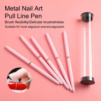 5 шт. набор ручек для ногтей, кисти для маникюра с мягкой щетиной, многофункциональные подробные ручки для ногтей 