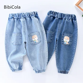 2023 летние новые детские брюки летние тонкие джинсы, бриджи для мальчиков и девочек, брюки для девочек от 1 до 6 лет