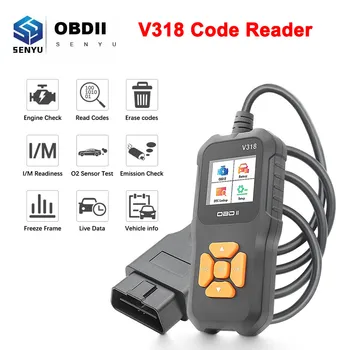 Считыватель кода V318 Scan Tool OBD2 Car Diagnostic Automotive ODB2 с Русским Сканером OBD 2 Auto Tools PK ELM 327 V 1 5