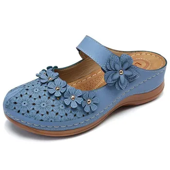 Женские модные сандалии на плоской подошве, Женские сандалии с цветами, удобная Женская обувь с мягкой подошвой, женская легкая обувь для отдыха
