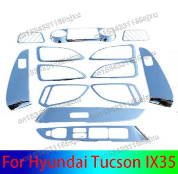 Abs Хром 13 шт. в комплекте Автоаксессуары Внутренняя отделка Внутренняя отделка молдинга для Hyundai Tucson IX35 2010 2011 2012