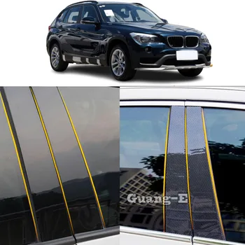 Материал автомобильного ПК Крышка стойки Стойки, отделка двери, Молдинг окна, Наклейка, аксессуары для BMW X1 sDrive xDrive 2010-2015