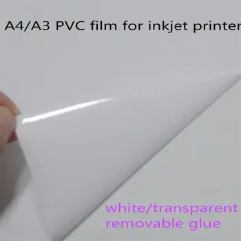 Наклейка из виниловой бумаги формата А4/А3 белого/прозрачного /матового цвета для струйной печати на коже телефона (10 шт.)