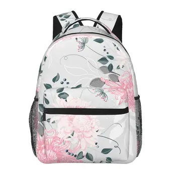 Женский рюкзак с цветочным букетом из японской хризантемы и трав, модная сумка для женщин, мужская школьная сумка, сумка для книг Mochila